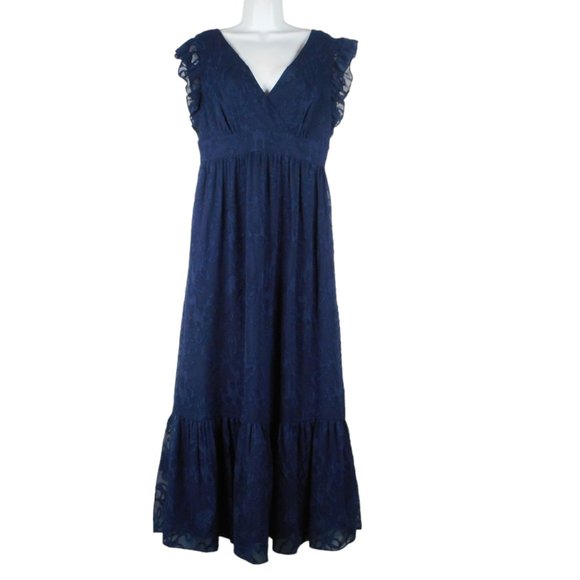 Lilly Pulitzer Dress Blue 6 Blue Polyester Embroidered Beaded Lined Fairycore - Picture 1 of 14